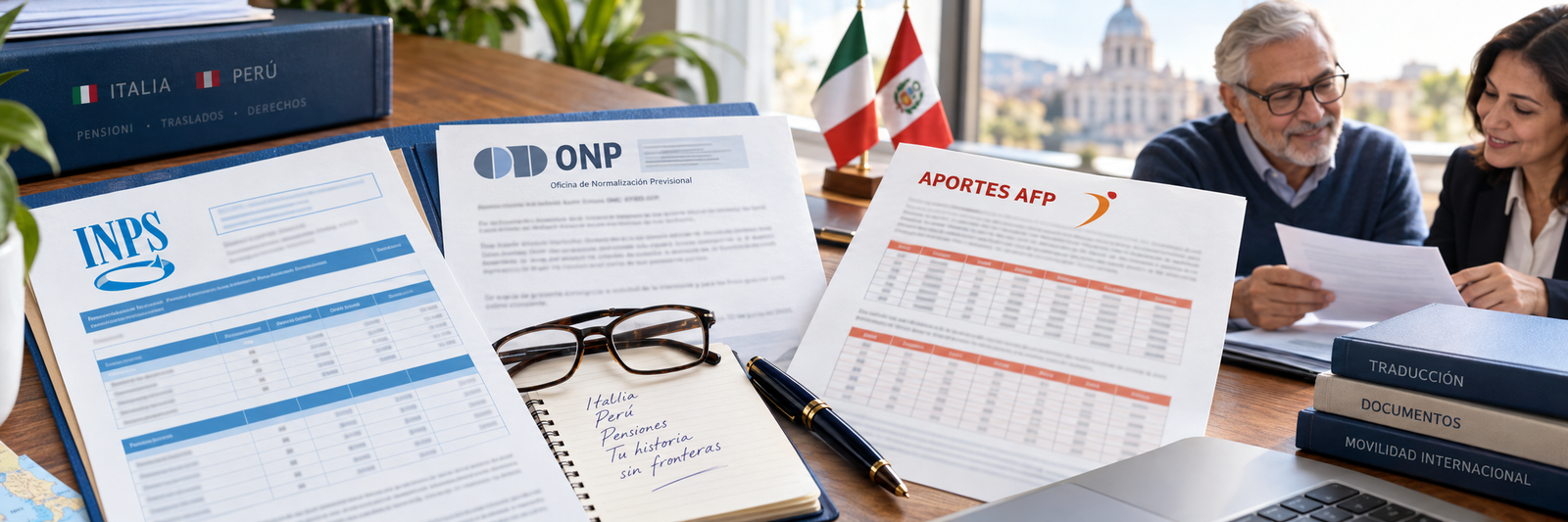 Documentos previsionales INPS, ONP y AFP para trámites de pensión entre Italia y Perú
