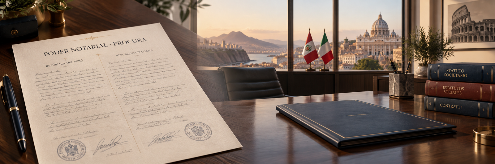 Poder notarial bilingüe y documentación societaria entre Perú e Italia