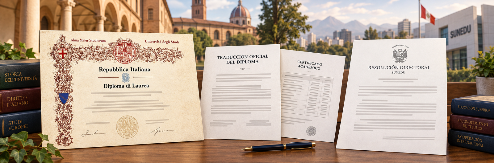 Diploma italiano, traducción académica y resolución de reconocimiento ante SUNEDU